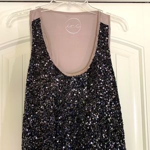 INC racer back sequined tank